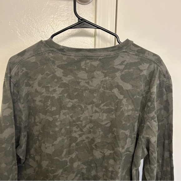 Abercrombie & Fitch Men’s Long Sleeve Camo Tee Olive Green Size Large Super Soft - Picture 6 of 7